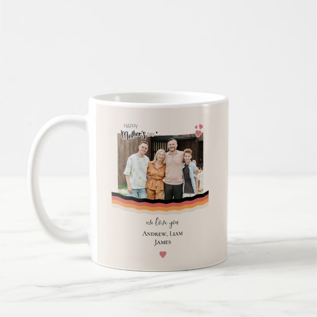 Caneca De Café Dia de as mães feliz que te amamos (Esquerda)