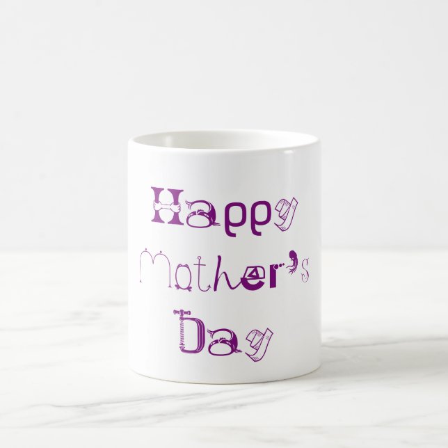 Caneca De Café Dia de as mães Feliz Típica Engraçada Mug (Centro)