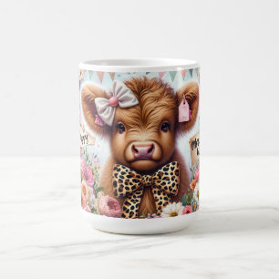 Caneca De Café Dia de as mães Feliz/Vaca Highland
