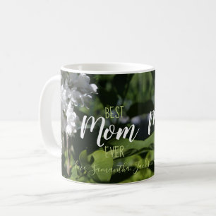 Caneca De Café Dia de as mães Lilacs Brancos A Melhor Mãe Algum