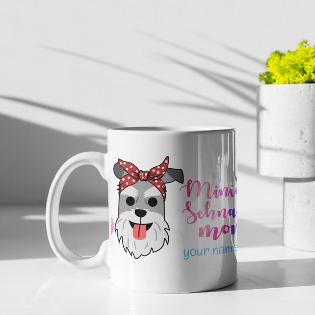 Caneca De Café Dia de as mães Miniatura Schnauzer Pet Mãe (Criador carregado)
