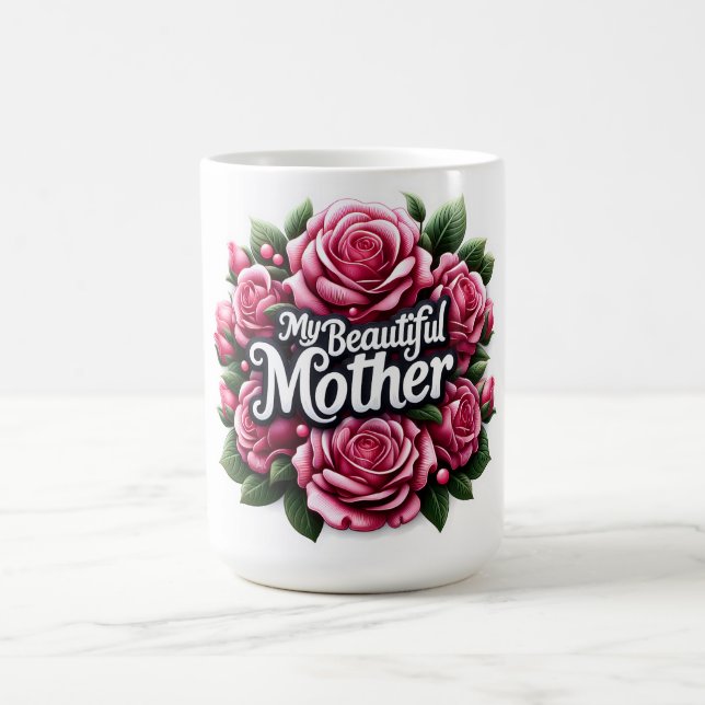 Caneca De Café Dia de as mães Palavras "Minha Mãe Bonita" (Centro)