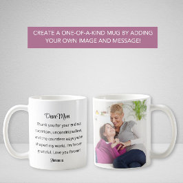 Caneca De Café Dia de as mães Personalizado Foto e Texto Chá