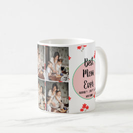 Caneca De Café Dia de as mães personalizado, presente floral de c