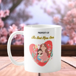 Caneca De Café Dia de as mães Presente, Propriedade da Melhor Mãe