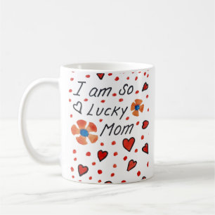 Caneca De Café dia de as mães simples e feliz personalizado manus