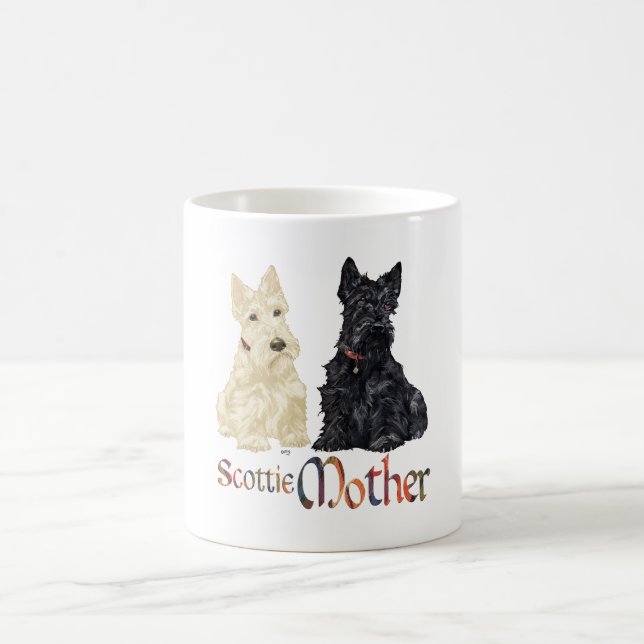 Caneca De Café Dia de as mães Whaten & Black Scotties (Centro)