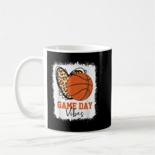 Caneca De Café Dia de Basquete Branqueado Vibes de Basquete Mãe
