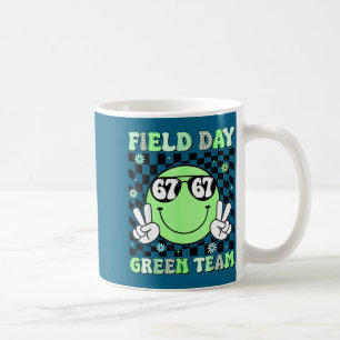Caneca De Café Dia de campo 67 equipe verde engraçado para profes