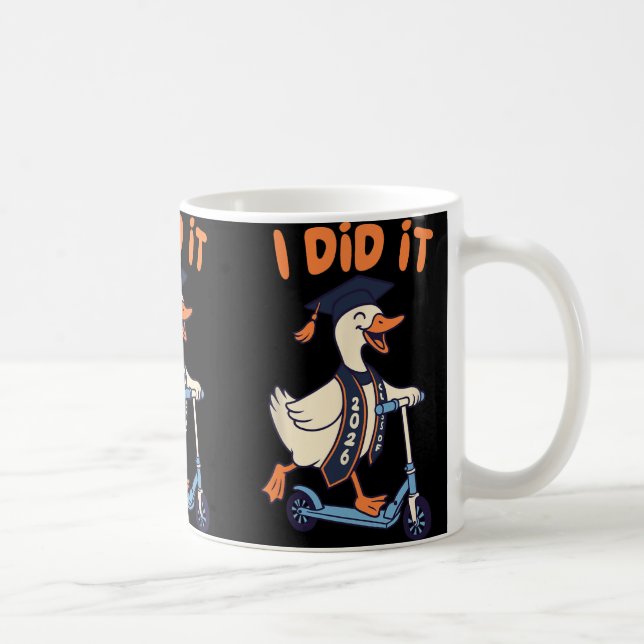 Caneca De Café Dia de Formatura dos Veteranos Finalmente Concluíd (Direita)