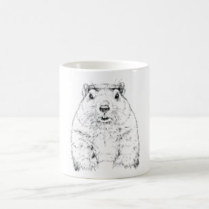 Caneca De Café Dia de Groundhog Engraçado Fevereiro Previsão An