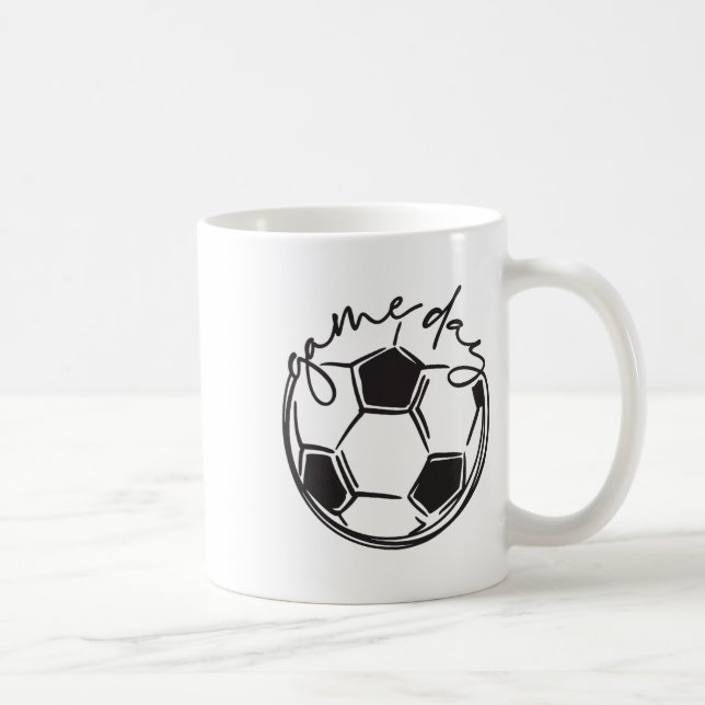 Caneca De Café Dia de Jogo de Futebol Mãe de Futebol Dia de Futeb (Direita)