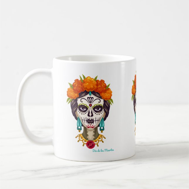 Caneca De Café Dia de Los Muertos Catrina (Esquerda)