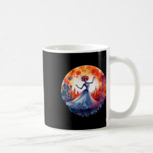 Caneca De Café Dia De Los Muertos Catrina Senhora Crânio De Açúca