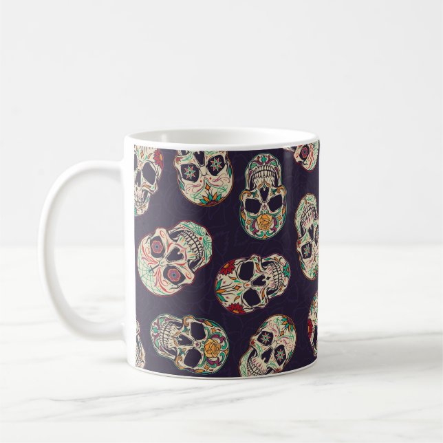 Caneca De Café Dia de los muertos, padrão sem descontinuidades co (Esquerda)