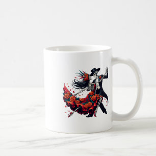 Caneca De Café Dia De Los Muertos Skeletons Dançando Dia Mexicano