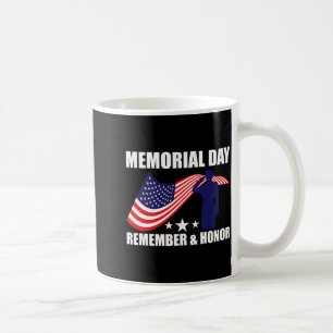 Caneca De Café Dia de memorial da família patriótica lembrar e ho