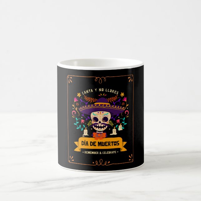 Caneca De Café Dia de muertos - dia do crânio dos mortos (Centro)