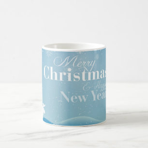 Caneca De Café Dia de neve com flocos de neve e coelho