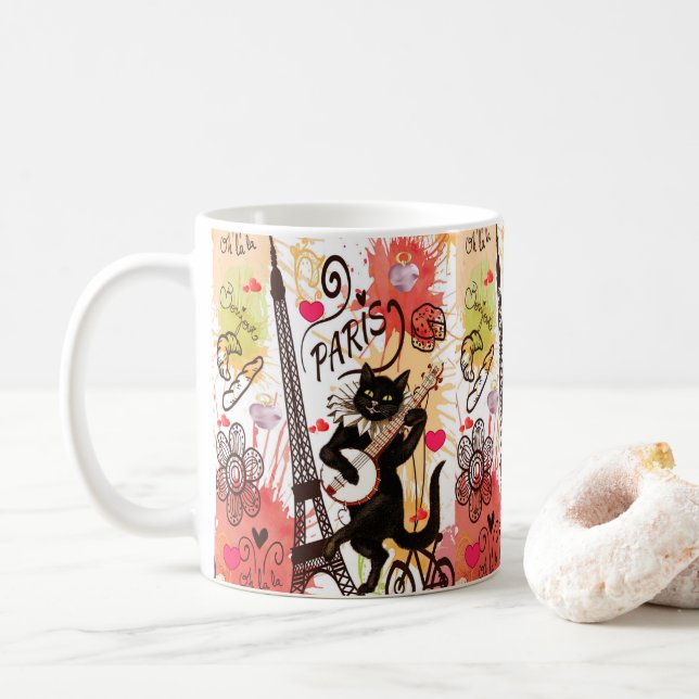 Caneca De Café Dia de os namorados (Com Donut)
