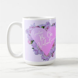 Caneca De Café Dia de os namorados Coração Flores Rosa Púrpura El