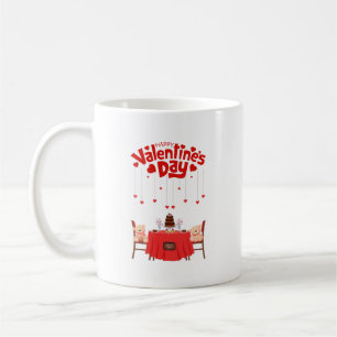 Caneca De Café Dia de os namorados Corações Corações Doces Ursos