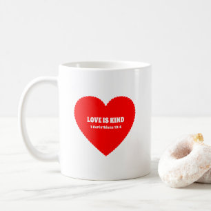 Caneca De Café Dia de os namorados Cristão de Coração Escalonado