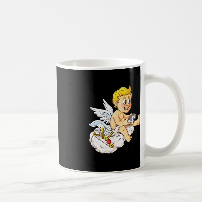 Caneca De Café Dia de os namorados Cupid Video Gamer Controller B (Direita)