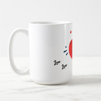 Caneca De Café Dia de os namorados de Amor Coração Bonito