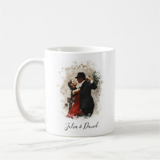 Caneca De Café Dia de os namorados de Fotografias de Casal Person