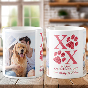 Caneca De Café Dia de os namorados de Fotografias do Cão de Pet 2