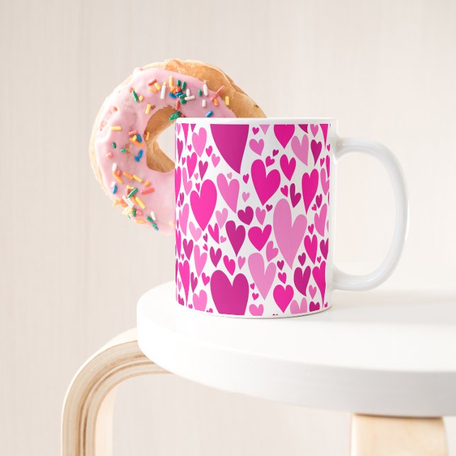 Caneca De Café Dia de os namorados de Groovy e Romântico de Coraç (Criador carregado)