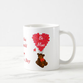 Caneca De Café Dia de os namorados de ursinho personalizado
