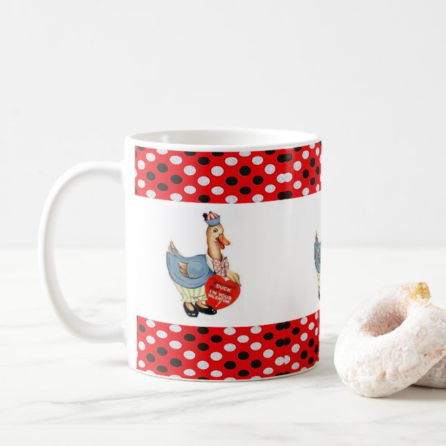 Caneca De Café Dia de os namorados Duck Mugs (Com Donut)