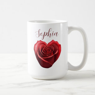Caneca De Café Dia de os namorados em Forma de Coração