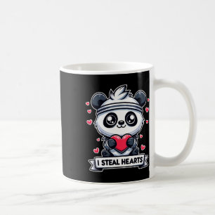 Caneca De Café Dia de os namorados I Roubar Corações Panda Bear B