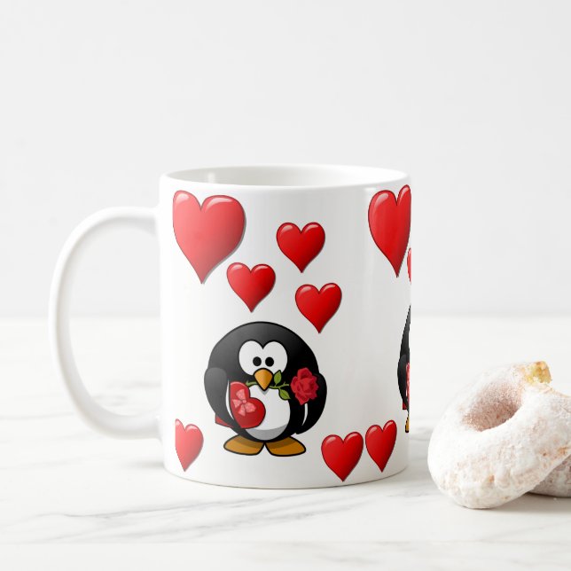 Caneca De Café Dia de os namorados Mug (Com Donut)