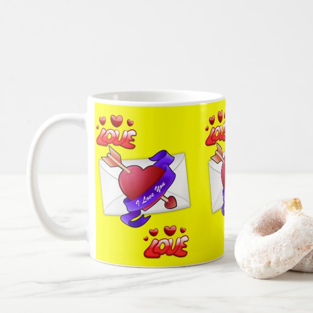 Caneca De Café Dia de os namorados Mug (Com Donut)