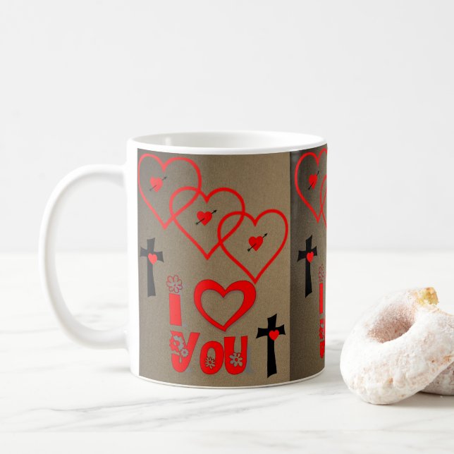 Caneca De Café Dia de os namorados Mug (Com Donut)
