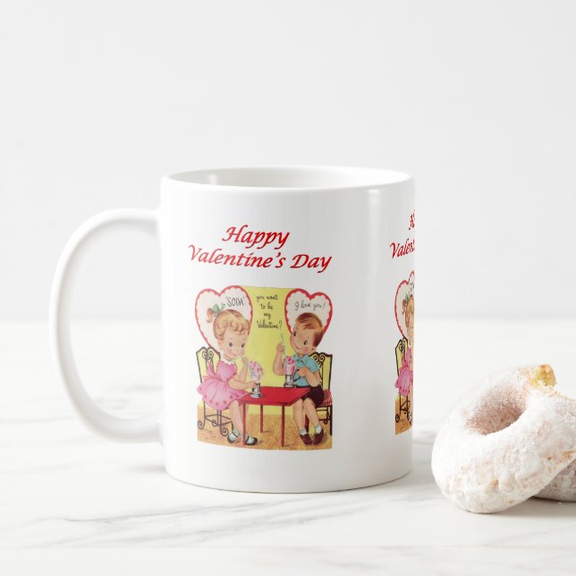 Caneca De Café Dia de os namorados Mug (Com Donut)