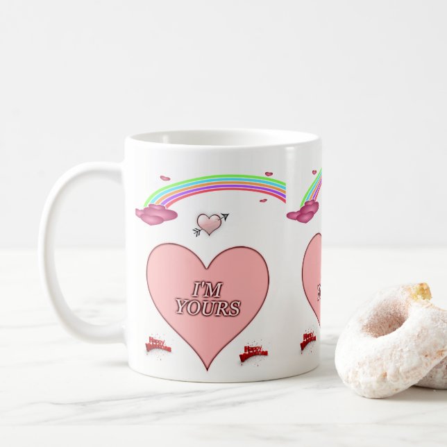 Caneca De Café Dia de os namorados Mug (Com Donut)