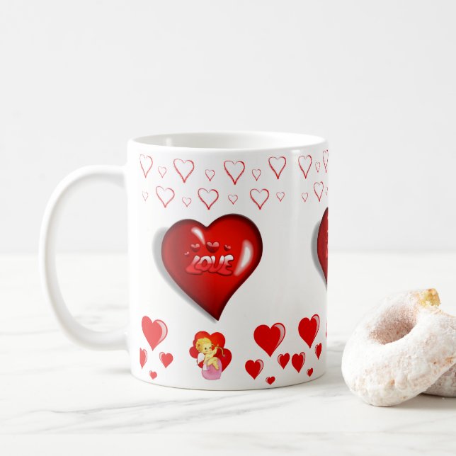 Caneca De Café Dia de os namorados Mug (Com Donut)