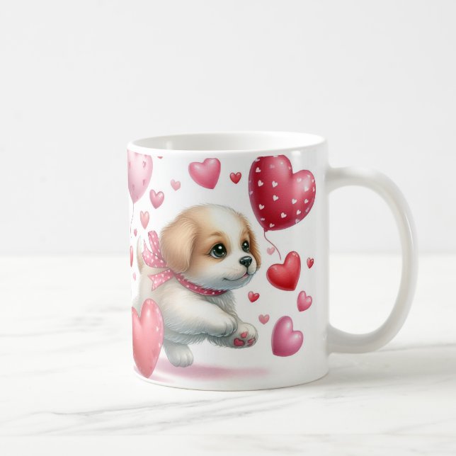 Caneca De Café Dia de os namorados Puppy Love (Direita)