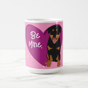 Caneca De Café Dia de os namorados Rottweiler