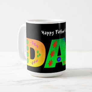 Caneca De Café Dia de os pais Boho Geométrico pai