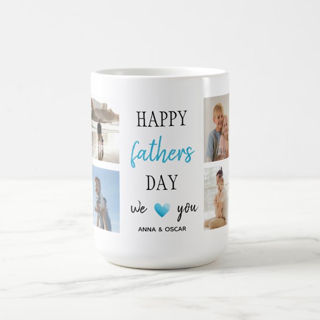 Caneca De Café Dia de os pais Café Mug | Colagem Personalizada (Centro)