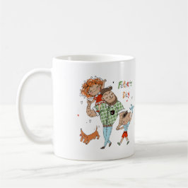 Caneca De Café Dia de os pais com Momentos Felizes Quentes