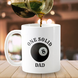 Caneca De Café Dia de os pais de Pai Sólido Bola 8 da piscina