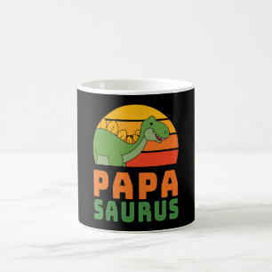 Caneca De Café Dia de os pais do Dinossauro do Stegosaurus Papasa