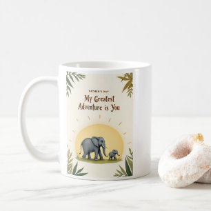 Caneca De Café Dia de os pais Elefante Doce Minha Maior Aventura